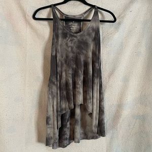 American Eagle grey tie dyed tank top